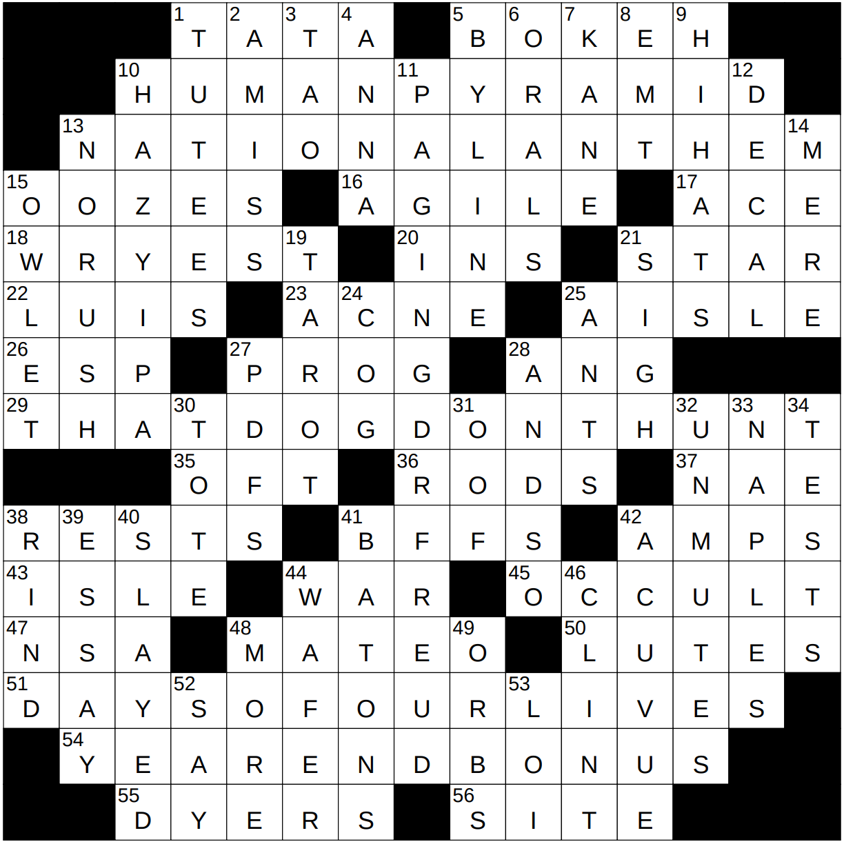 0106 24 NY Times Crossword 6 Jan 24 Saturday NYXCrossword