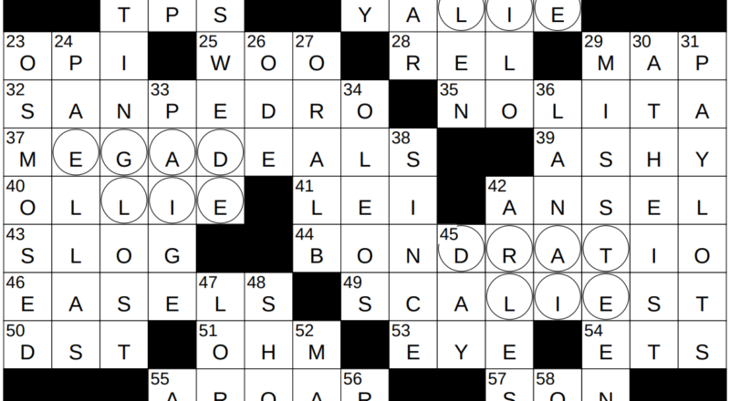 0111 23 NY Times Crossword 11 Jan 23 Wednesday NYXCrossword