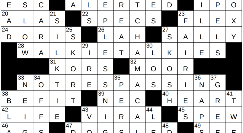 0114 23 NY Times Crossword 14 Jan 23 Saturday NYXCrossword