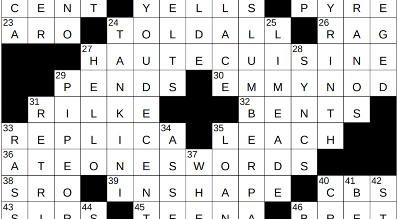 0223 24 NY Times Crossword 23 Feb 24 Friday NYXCrossword