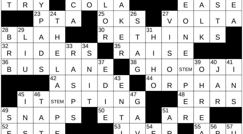 0302 23 NY Times Crossword 2 Mar 23 Thursday NYXCrossword