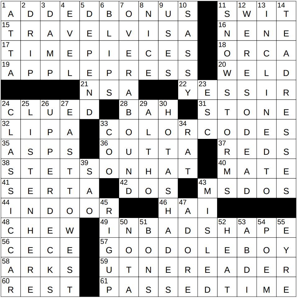 group of eight crossword clue