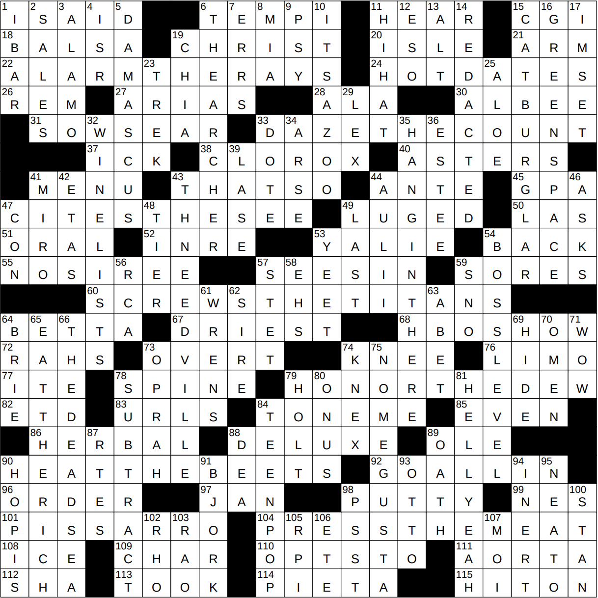 0331 24 NY Times Crossword 31 Mar 24 Sunday NYXCrossword