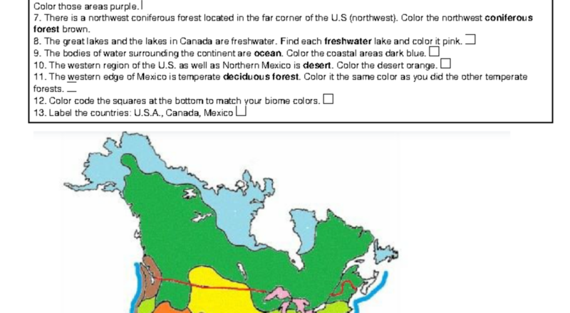 04 Biome Map Coloring Guide North America A K Studocu