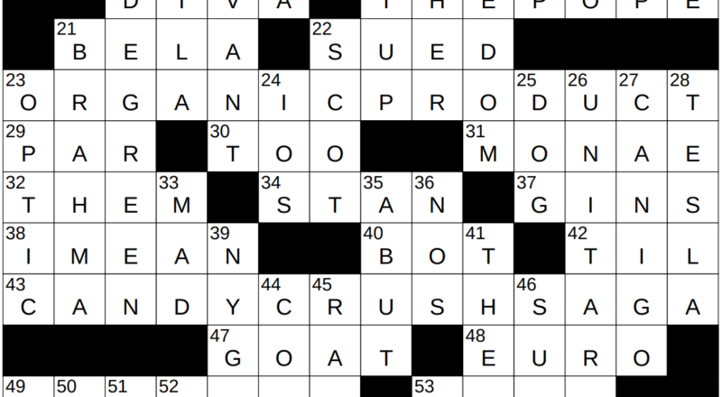0411 23 NY Times Crossword 11 Apr 23 Tuesday NYXCrossword