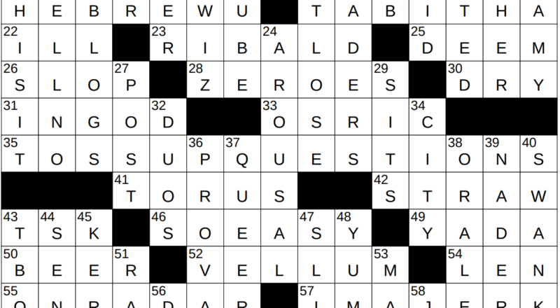 0422 23 NY Times Crossword 22 Apr 23 Saturday NYXCrossword
