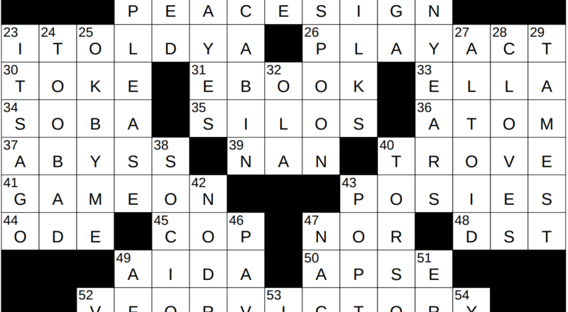 0509 23 NY Times Crossword 9 May 23 Tuesday NYXCrossword