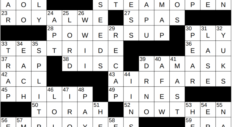 0525 23 NY Times Crossword 25 May 23 Thursday NYXCrossword