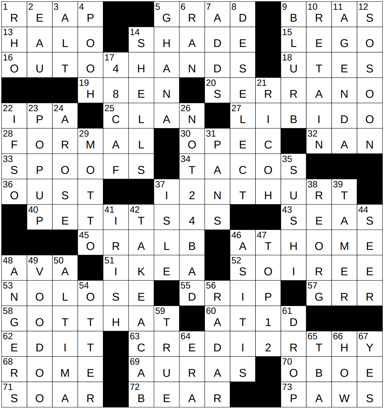 0601 23 NY Times Crossword 1 Jun 23 Thursday NYXCrossword