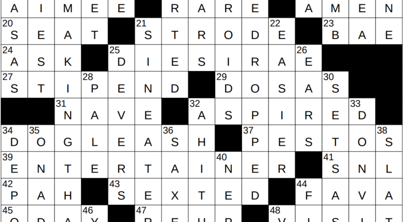 0615 24 NY Times Crossword 15 Jun 24 Saturday NYXCrossword