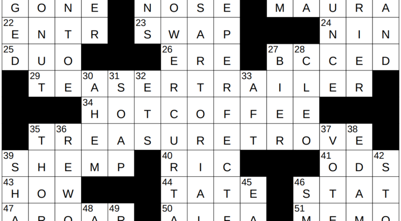 0628 22 NY Times Crossword 28 Jun 22 Tuesday NYXCrossword