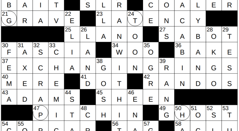 0629 23 NY Times Crossword 29 Jun 23 Thursday NYXCrossword