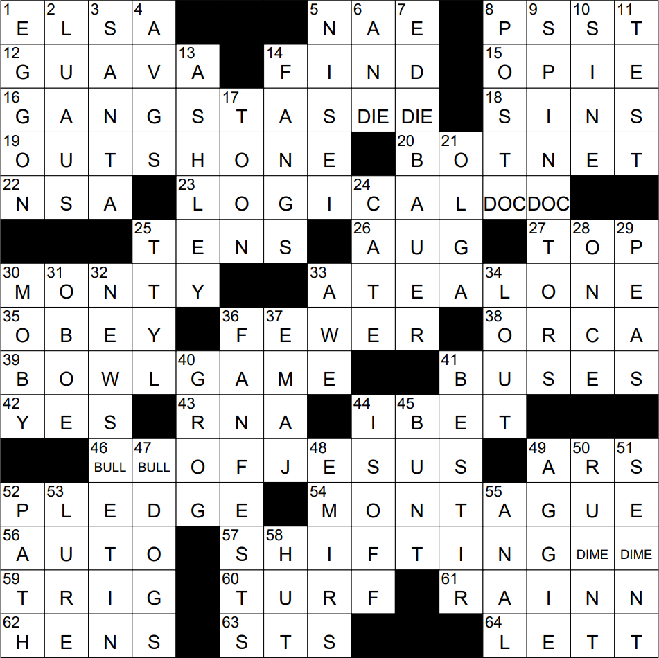 0713 23 NY Times Crossword 13 Jul 23 Thursday NYXCrossword