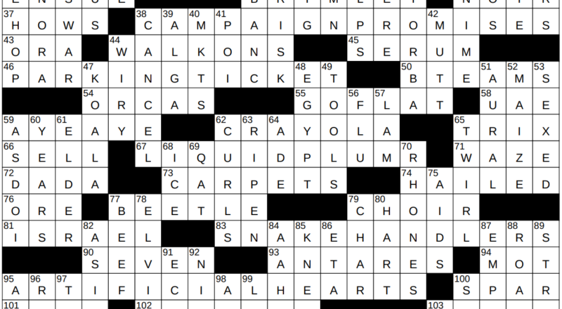 0716 23 NY Times Crossword 16 Jul 23 Sunday NYXCrossword