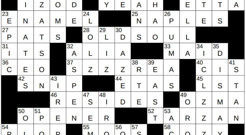 0720 23 NY Times Crossword 20 Jul 23 Thursday NYXCrossword