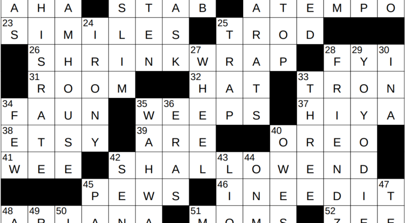 0726 23 NY Times Crossword 26 Jul 23 Wednesday NYXCrossword