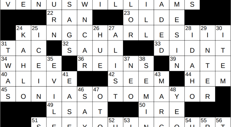 0731 23 NY Times Crossword 31 Jul 23 Monday NYXCrossword