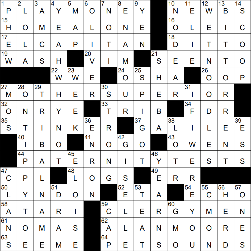 0804 23 NY Times Crossword 4 Aug 23 Friday NYXCrossword