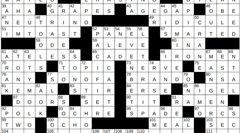 0806 23 NY Times Crossword 6 Aug 23 Sunday NYXCrossword