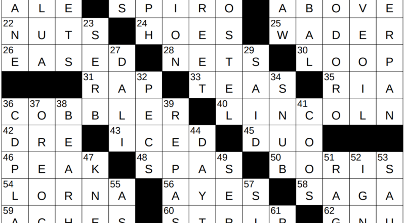 0811 23 NY Times Crossword 11 Aug 23 Friday NYXCrossword