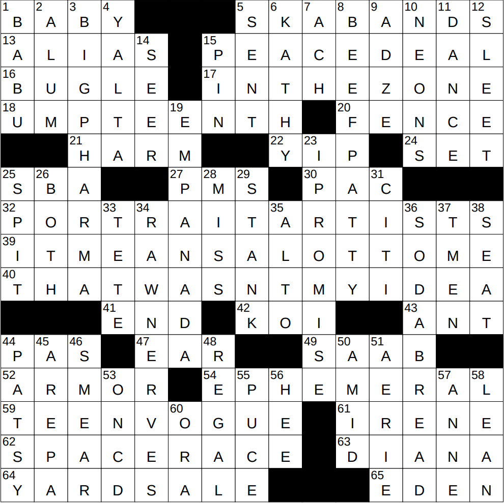 0906 24 NY Times Crossword 6 Sep 24 Friday NYXCrossword