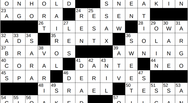 0914 23 NY Times Crossword 14 Sep 23 Thursday NYXCrossword