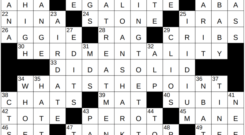 0916 23 NY Times Crossword 16 Sep 23 Saturday NYXCrossword