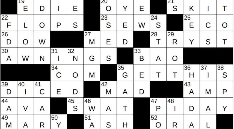 0919 23 NY Times Crossword 19 Sep 23 Tuesday NYXCrossword
