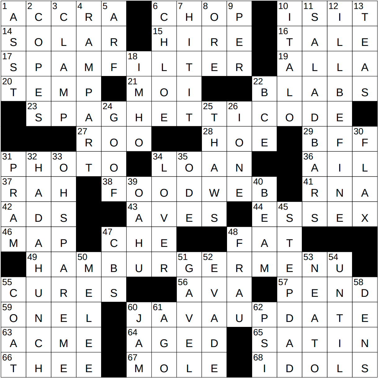 0926 23 NY Times Crossword 26 Sep 23 Tuesday NYXCrossword