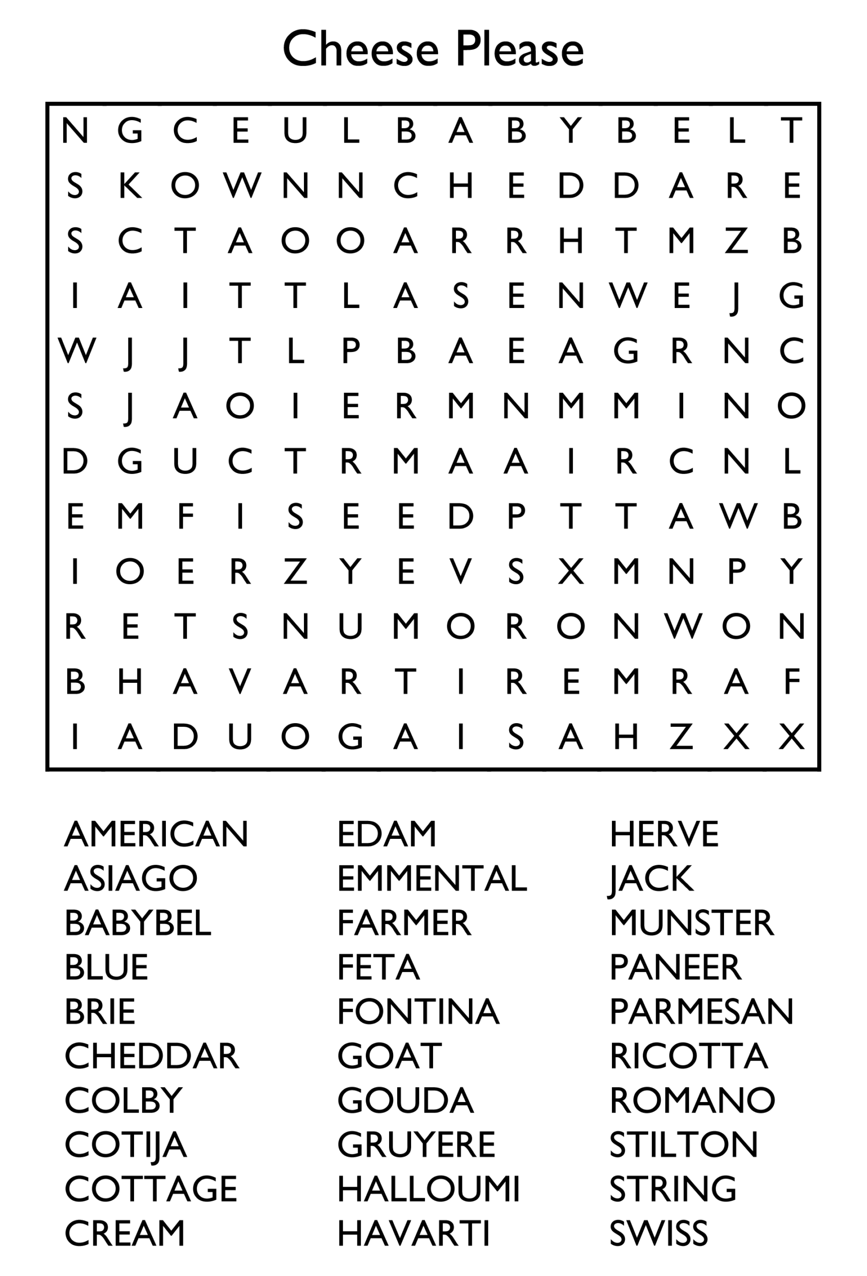 10 Free Printable Word Search Puzzles 10 Free Printable Word Search Puzzles