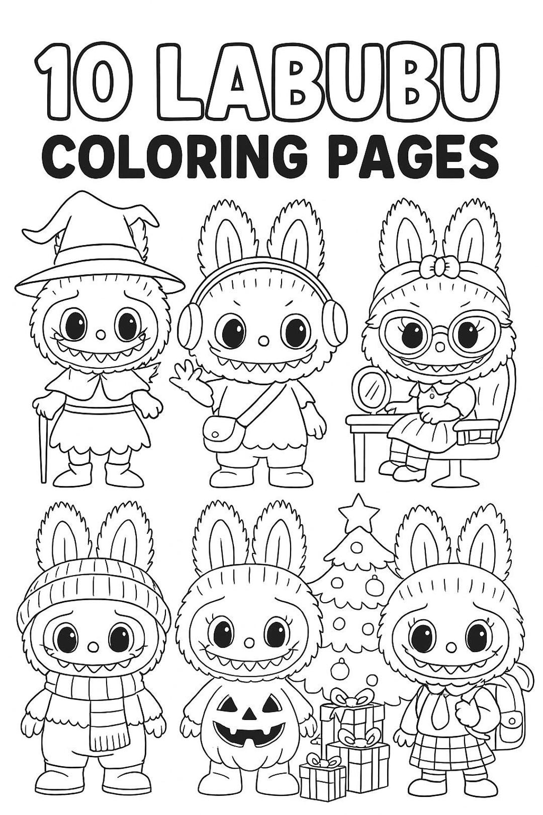 10 Labubu Coloring Pages Etsy Israel 10 Labubu Coloring Pages Etsy Israel