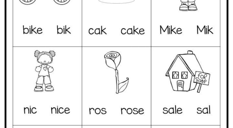 10 Printable Silent E Worksheets 1st 2nd Grade ELA Worksheets Etsy