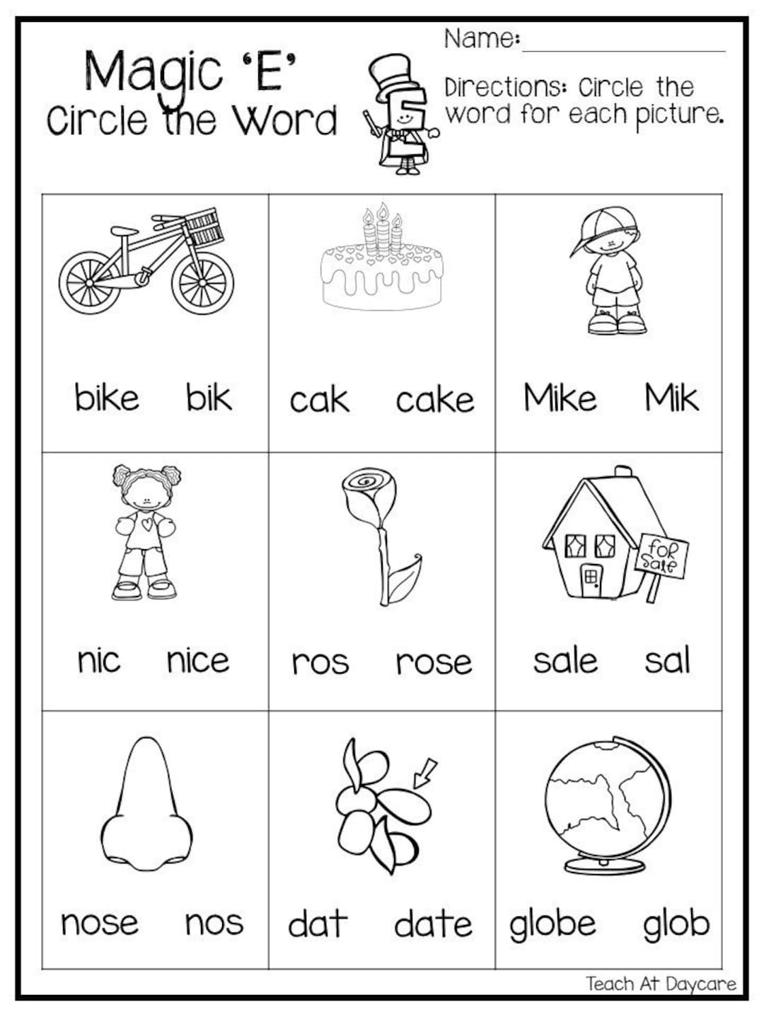 10 Printable Silent E Worksheets 1st 2nd Grade ELA Worksheets Etsy Israel