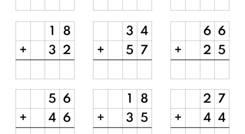 10 Printable Two Digit Addition Worksheets Double Digit Addition Worksheets 1st Grade 2nd Grade Made By Teachers