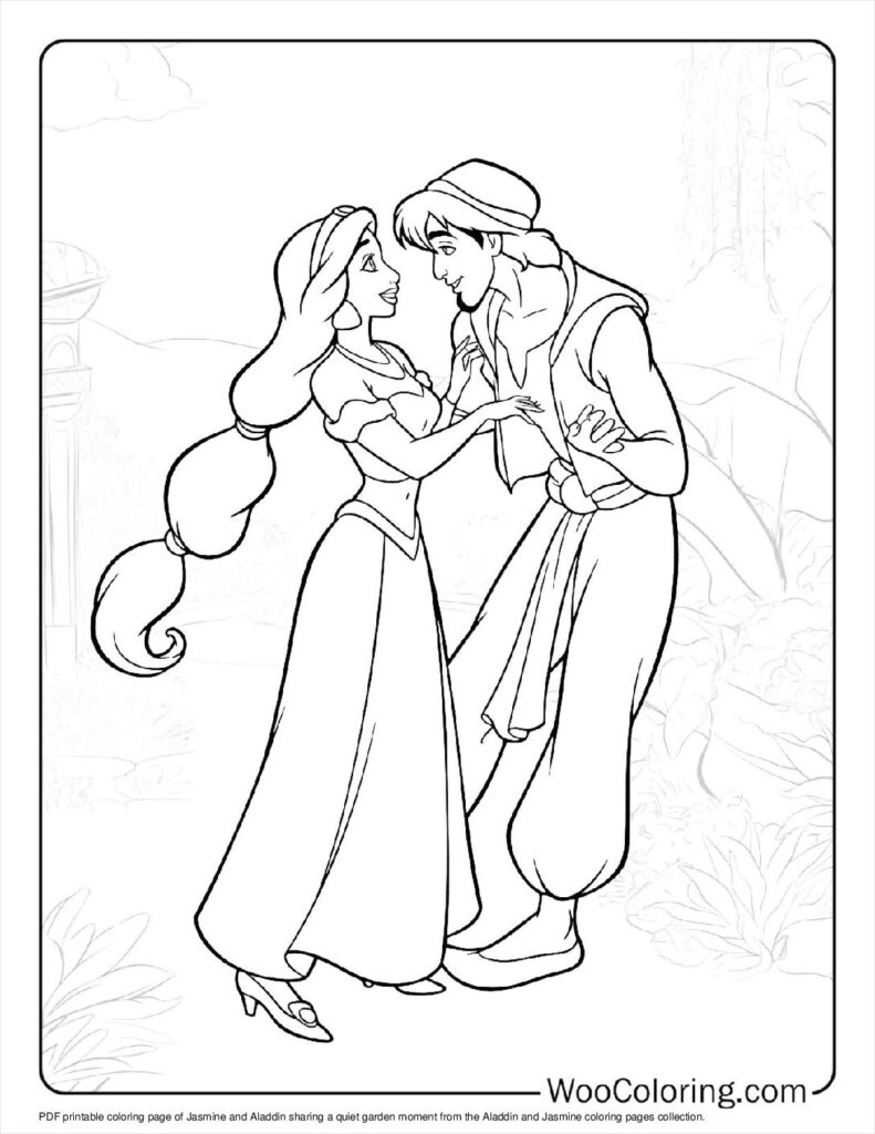 100 Aladdin Jasmine Coloring Pages Free PDF To Print Woo Coloring