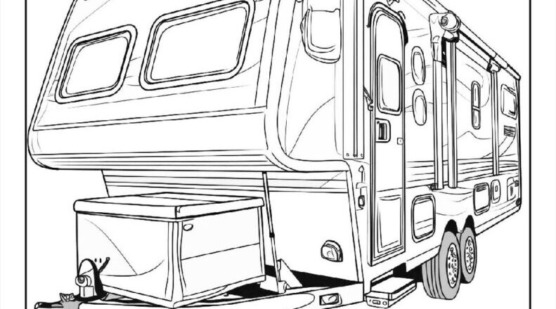 100 Camper RV Coloring Pages Free PDF To Print Woo Coloring