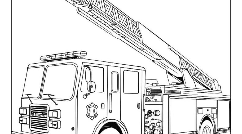100 Fire Truck Coloring Pages Free PDF To Print Woo Coloring