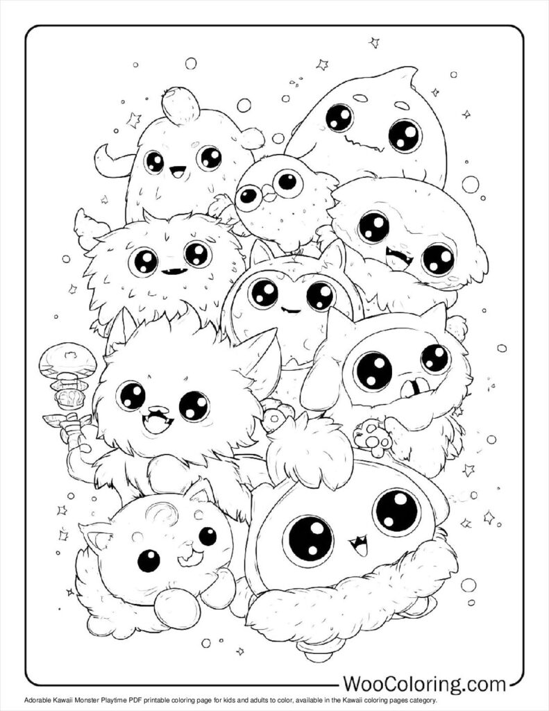 100 Kawaii Coloring Pages Free PDF To Print Woo Coloring 100 Kawaii Coloring Pages Free PDF To Print Woo Coloring