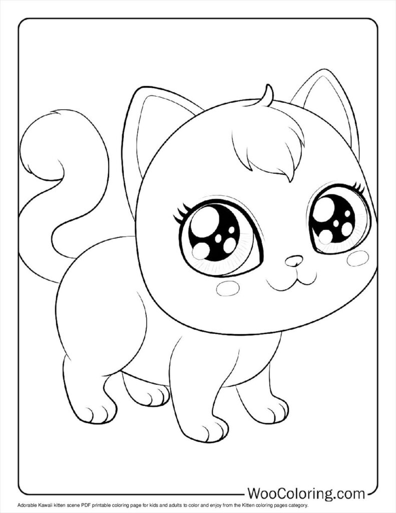 kitten coloring page