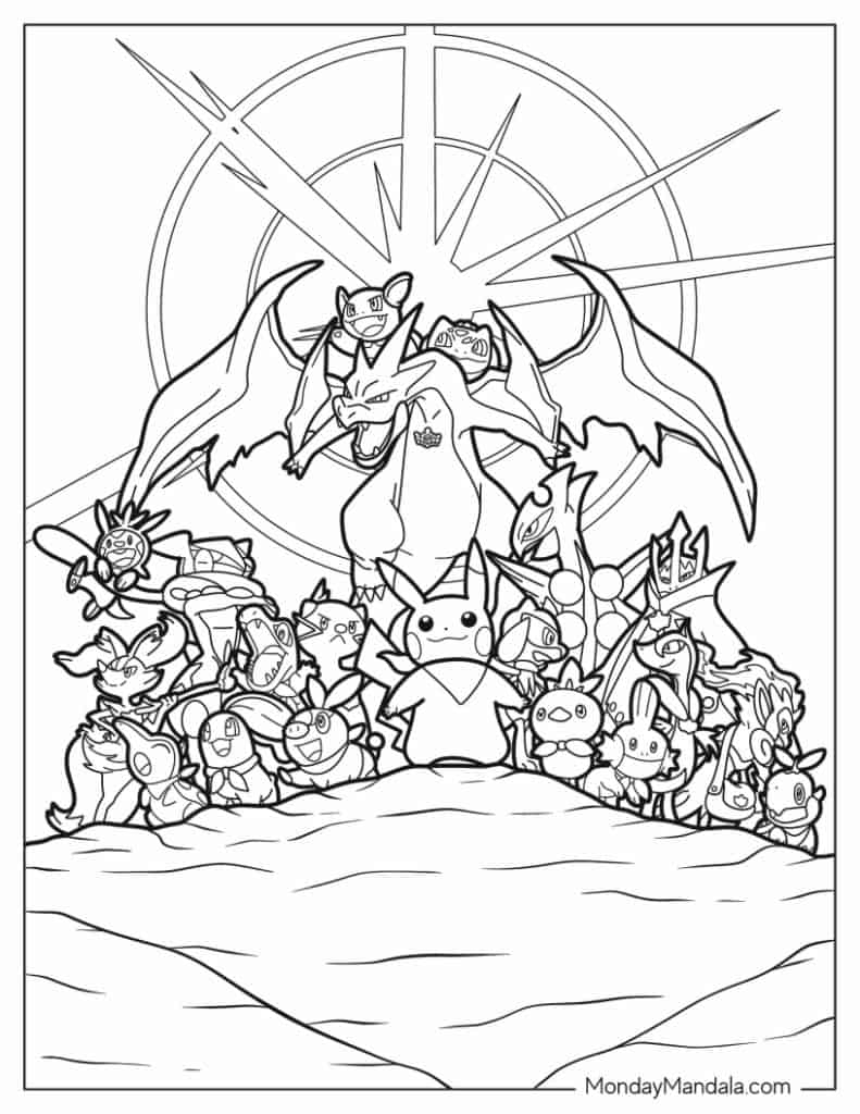 pokemon coloring pages free