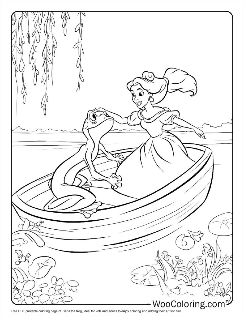 100 Princess And The Frog Coloring Pages Free PDF To Print Woo Coloring