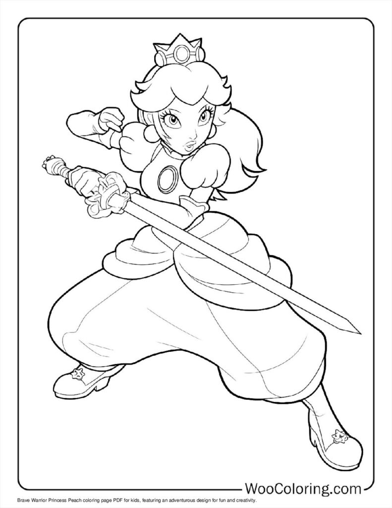 princess peach color pages princess peach color pages