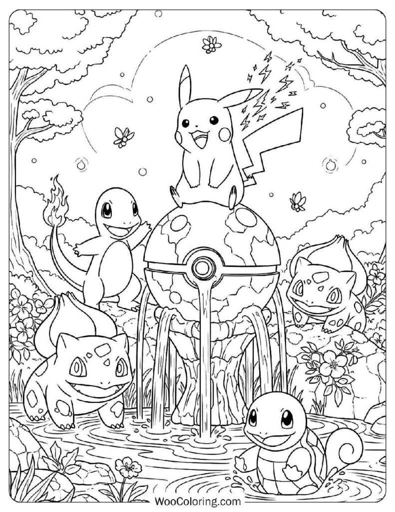 pikachu coloring page