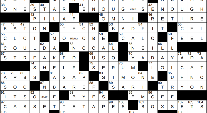1109 25 NY Times Crossword 9 Nov 25 Sunday NYXCrossword