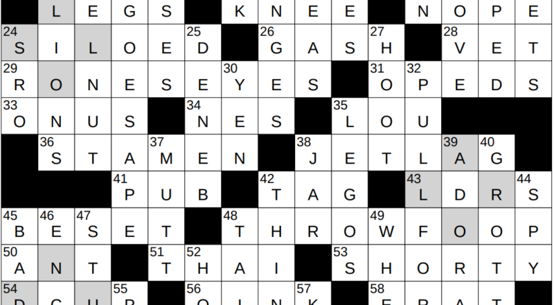 1113 25 NY Times Crossword 13 Nov 25 Thursday NYXCrossword