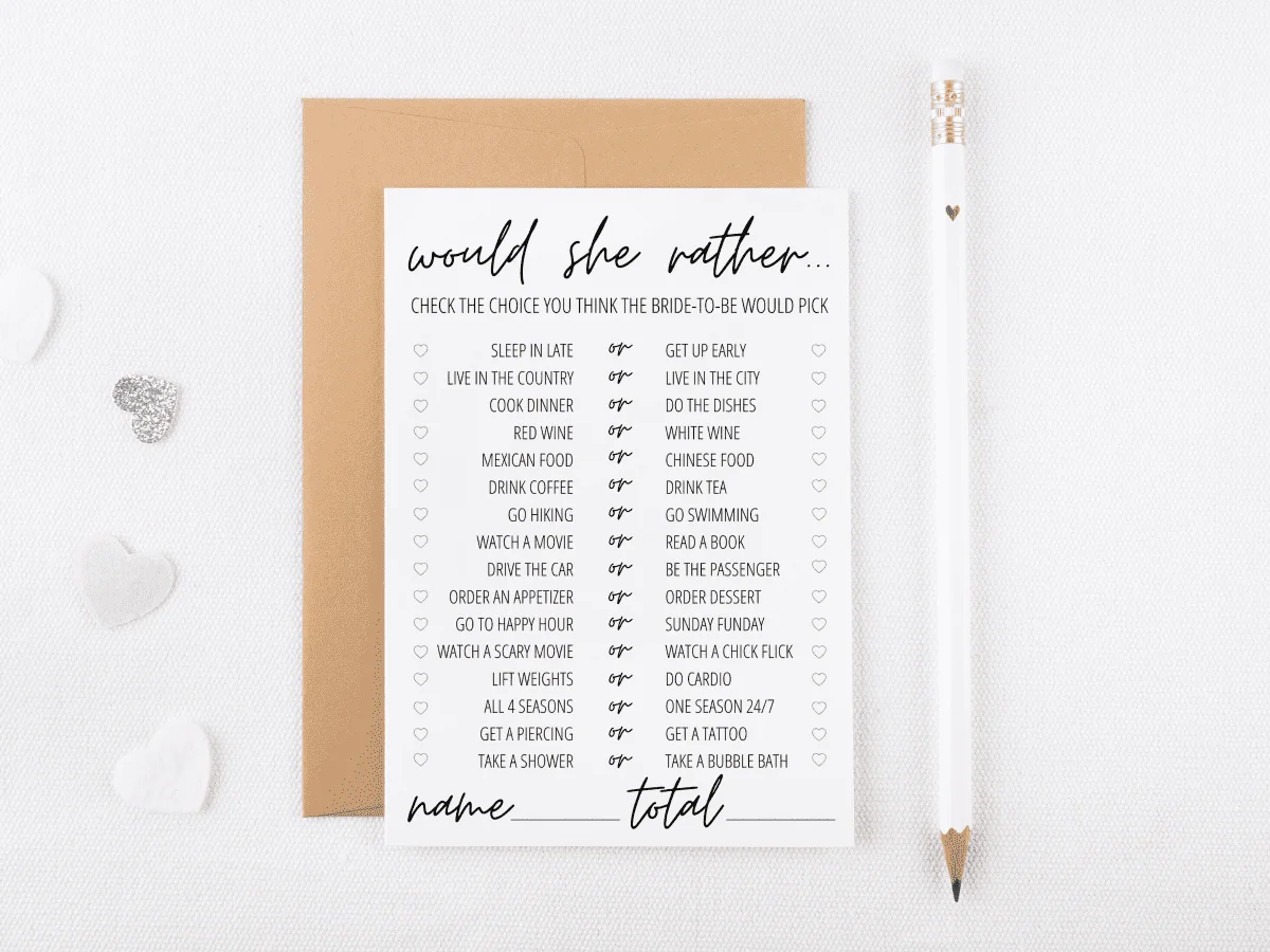 12 Free Printable Bridal Shower Games Modern MOH 12 Free Printable Bridal Shower Games Modern MOH