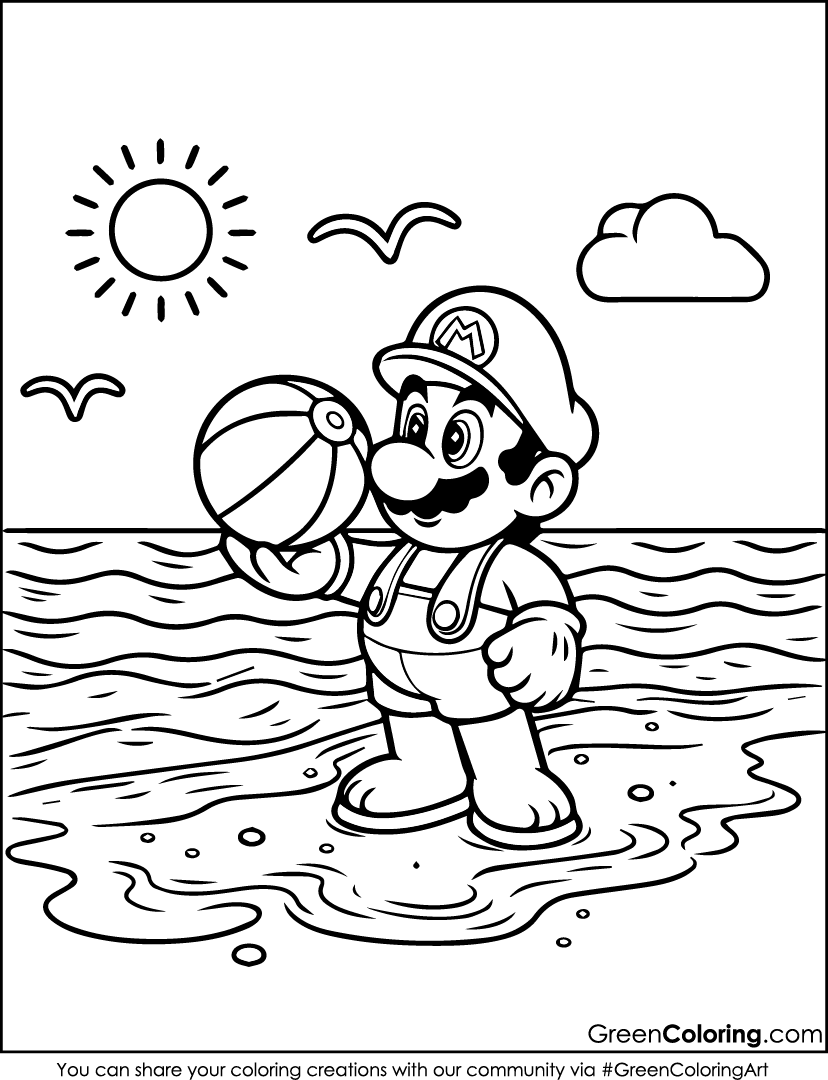 mario coloring pages