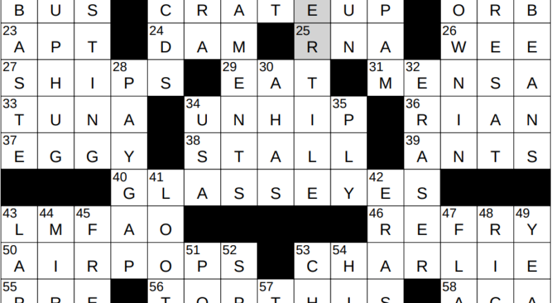 1221 23 NY Times Crossword 21 Dec 23 Thursday NYXCrossword