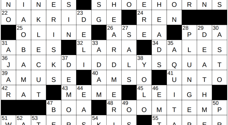 1227 25 NY Times Crossword 27 Dec 25 Saturday NYXCrossword