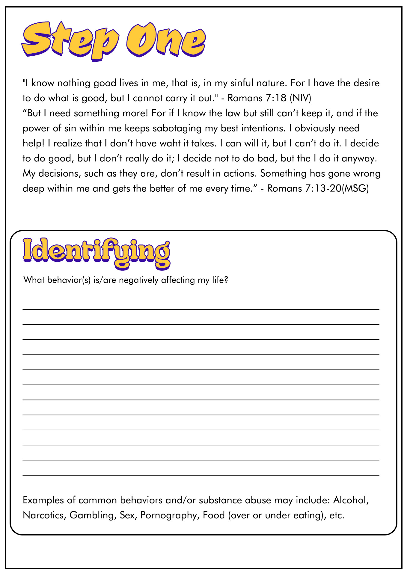 15 12 Step Recovery Worksheets Free PDF At Worksheeto 15 12 Step Recovery Worksheets Free PDF At Worksheeto